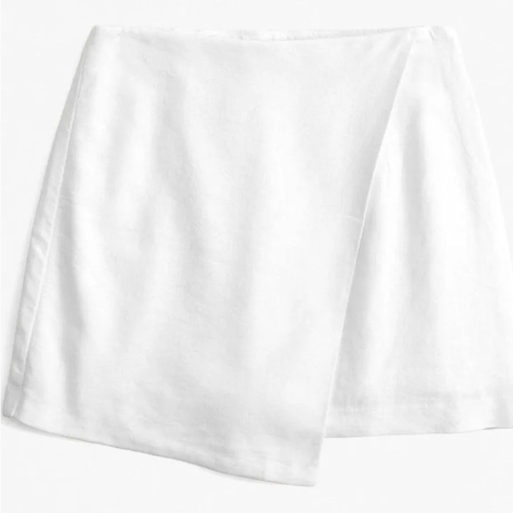 Abercrombie & Fitch White Linen Women's Skort